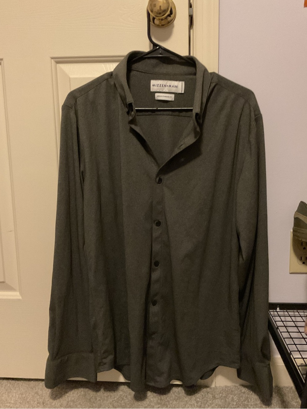 Charcoal Performance Button Down